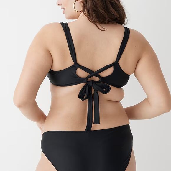 J. Crew Underwire Bikini Top with Criss Cross Straps Size 42DD NWT - Picture 2 of 8